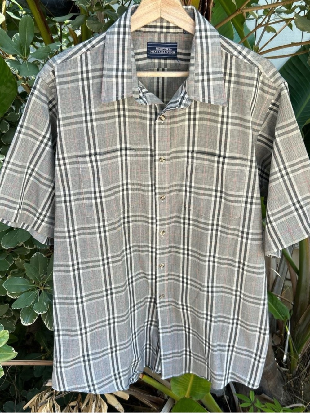 Vintage 2000s Mervyns Plaid Button Up Shirt XL 26x32